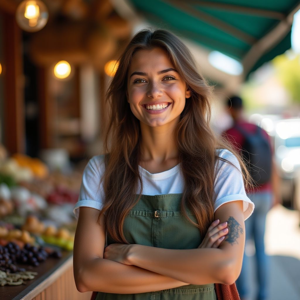 Adolescente con su primer emprendimiento