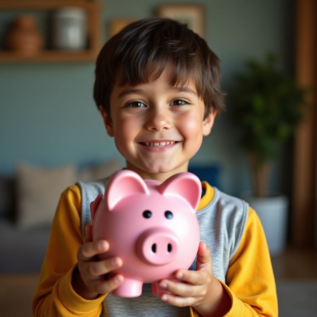 Adolescente mostrando sus ahorros